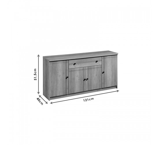 Μπουφές Libby φυσικό 160x39.5x83εκ Υλικό: MDF & CLIPBOARD 16mm & 50mm WITH PAPER WOOD 123-000165 Μπουφές Libby φυσικό 160x39.5x83εκ Υλικό: MDF & CLIPBOARD 16mm & 50mm WITH PAPER WOOD 123-000165