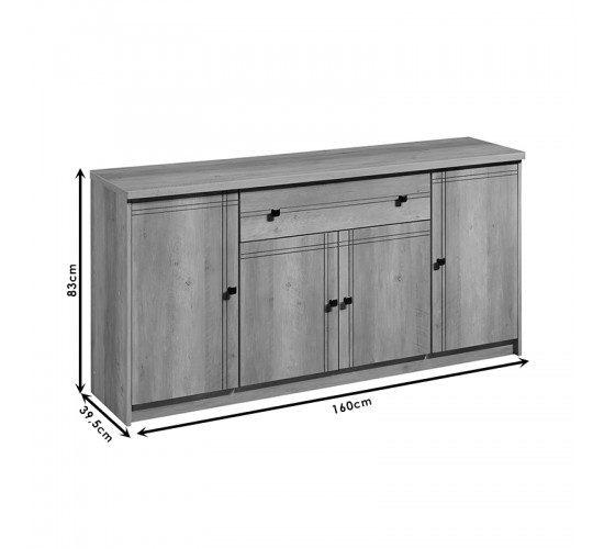 Μπουφές Libby φυσικό 160x39.5x83εκ Υλικό: MDF & CLIPBOARD 16mm & 50mm WITH PAPER WOOD 123-000165 Μπουφές Libby φυσικό 160x39.5x83εκ Υλικό: MDF & CLIPBOARD 16mm & 50mm WITH PAPER WOOD 123-000165