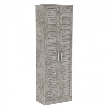 Παπουτσοθήκη-ντουλάπα SANTE 21 ζευγών σε antique ανθρακί 60x37x183εκ Υλικό: MDF & CLIPBOARD 16mm & 18mm WITH PAPER MELAMINE WOOD 123-000199