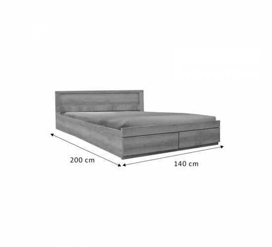 Κρεβάτι ημίδιπλο Nalos με συρτάρι castillo-oak 140x200εκ Υλικό: PAPER LAMINATED PARTICLE BOARD - MDF BOARD 123-000206 Κρεβάτι ημίδιπλο Nalos με συρτάρι castillo-oak 140x200εκ Υλικό: PAPER LAMINATED PARTICLE BOARD - MDF BOARD 123-000206