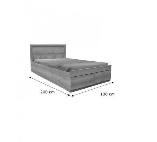 Κρεβάτι μονό Olympus με συρτάρι castillo-oak 100x200εκ Υλικό: PAPER LAMINATED PARTICLE BOARD - MDF BOARD 123-000207 Κρεβάτι μονό Olympus με συρτάρι castillo-oak 100x200εκ Υλικό: PAPER LAMINATED PARTICLE BOARD - MDF BOARD 123-000207