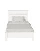 Κρεβάτι μονό OLYMPUS σε χρώμα λευκό 100x200εκ Υλικό: CLIPBOARD 16mm & 18mm- 3D PAPER WOOD 123-000208
