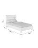 Κρεβάτι μονό OLYMPUS σε χρώμα λευκό 100x200εκ Υλικό: CLIPBOARD 16mm & 18mm- 3D PAPER WOOD 123-000208