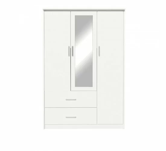 Ντουλάπα ρούχων τρίφυλλη OLYMPUS χρώμα λευκό 120x57x183εκ Υλικό: CLIPBOARD 16mm & TOP 2.5CM - 3D PAPER WOOD 123-000211 Ντουλάπα ρούχων τρίφυλλη OLYMPUS χρώμα λευκό 120x57x183εκ Υλικό: CLIPBOARD 16mm & TOP 2.5CM - 3D PAPER WOOD 123-000211