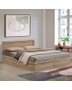 Κρεβάτι Olympus με συρτάρι σε φυσική απόχρωση 140x200εκ Υλικό: PAPER LAMINATED PARTICLE BOARD - MDF BOARD 123-000228