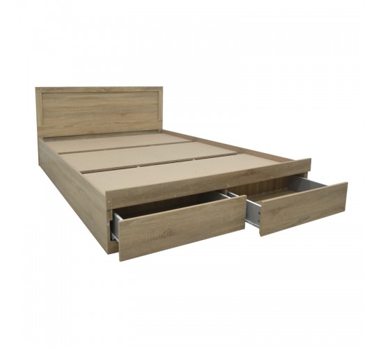 Κρεβάτι Olympus με συρτάρι σε φυσική απόχρωση 140x200εκ Υλικό: PAPER LAMINATED PARTICLE BOARD - MDF BOARD 123-000228