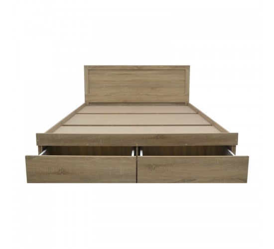 Κρεβάτι Olympus με συρτάρι σε φυσική απόχρωση 140x200εκ Υλικό: PAPER LAMINATED PARTICLE BOARD - MDF BOARD 123-000228