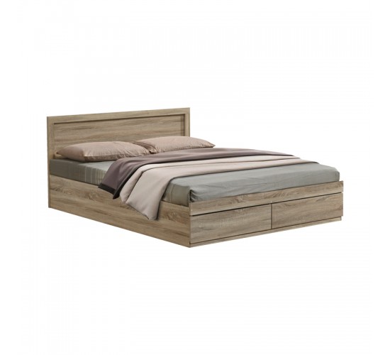 Κρεβάτι Olympus με συρτάρι σε φυσική απόχρωση 140x200εκ Υλικό: PAPER LAMINATED PARTICLE BOARD - MDF BOARD 123-000228