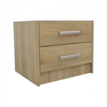 Κομοδίνο OLYMPUS με 2 συρτάρια σε sonoma απόχρωση 47.5x40.5x40.5εκ Υλικό: CLIPBOARD 16mm - TOP  25mm WITH 3D PAPER WOOD 123-000229