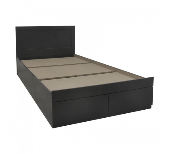 Κρεβάτι Olympus με συρτάρι σε wenge απόχρωση 140x200εκ Υλικό: PAPER LAMINATED PARTICLE BOARD - MDF BOARD 123-000242