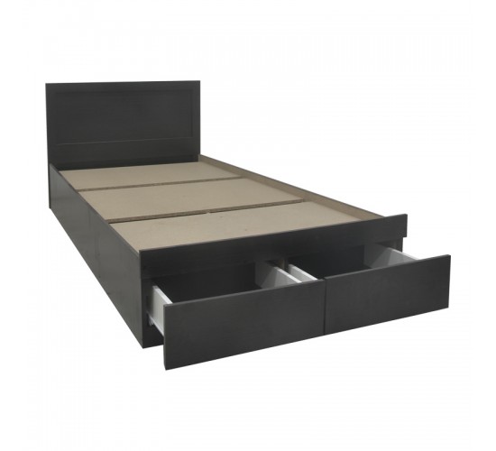 Κρεβάτι Olympus με συρτάρι σε wenge απόχρωση 140x200εκ Υλικό: PAPER LAMINATED PARTICLE BOARD - MDF BOARD 123-000242