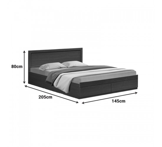 Κρεβάτι Olympus με συρτάρι σε wenge απόχρωση 140x200εκ Υλικό: PAPER LAMINATED PARTICLE BOARD - MDF BOARD 123-000242