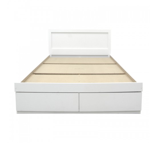 Κρεβάτι Olympus με συρτάρι σε λευκή απόχρωση 100x200εκ Υλικό: PAPER LAMINATED PARTICLE BOARD - MDF BOARD 123-000243