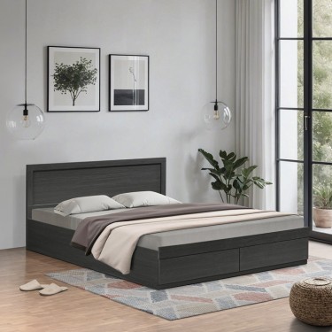 Κρεβάτι Olympus με συρτάρι σε wenge απόχρωση 150x200εκ Υλικό: PAPER LAMINATED PARTICLE BOARD - MDF BOARD 123-000245