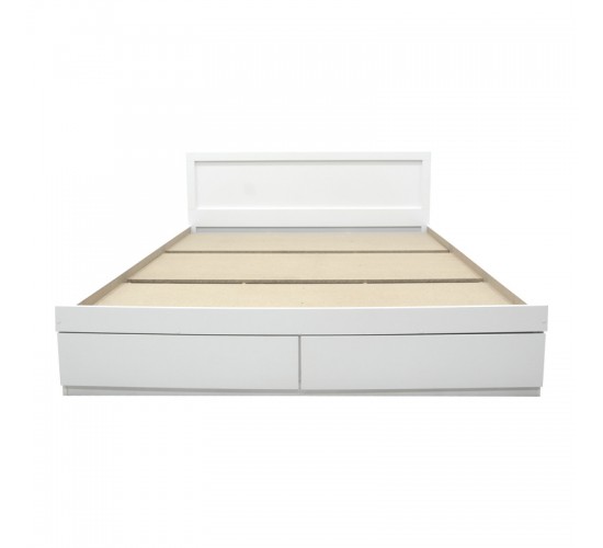 Κρεβάτι Olympus με συρτάρι σε λευκή απόχρωση 120x200εκ Υλικό: PAPER LAMINATED PARTICLE BOARD - MDF BOARD 123-000247