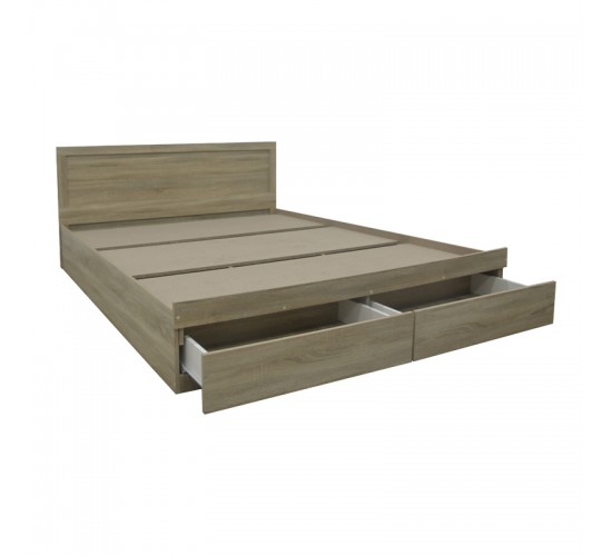 Κρεβάτι Olympus με συρτάρι σε φυσική απόχρωση 160x200εκ Υλικό: PAPER LAMINATED PARTICLE BOARD - MDF BOARD 123-000248