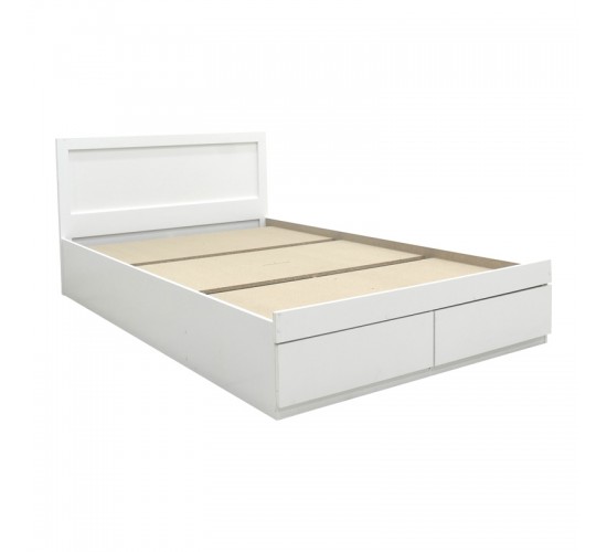 Κρεβάτι Olympus με συρτάρι σε λευκή απόχρωση 160x200εκ Υλικό: PAPER LAMINATED PARTICLE BOARD - MDF BOARD 123-000249