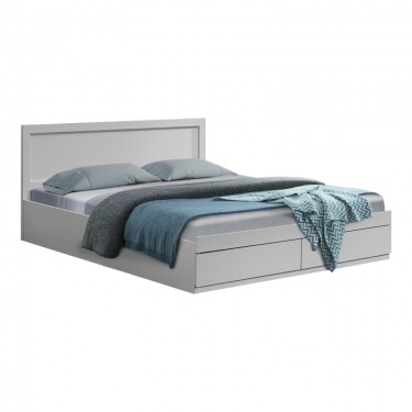Κρεβάτι Olympus με συρτάρι σε λευκή απόχρωση 140x200εκ Υλικό: PAPER LAMINATED PARTICLE BOARD - MDF BOARD 123-000251