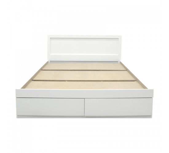 Κρεβάτι Olympus με συρτάρι σε λευκή απόχρωση 140x200εκ Υλικό: PAPER LAMINATED PARTICLE BOARD - MDF BOARD 123-000251