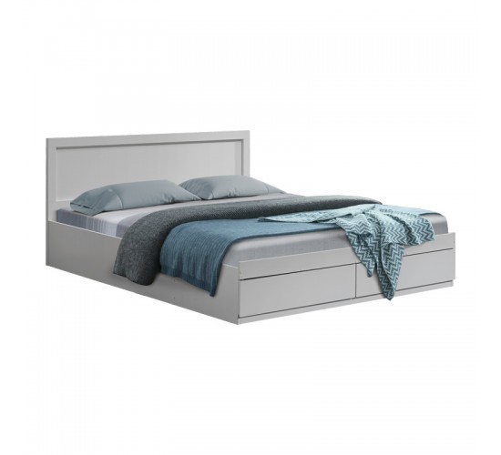 Κρεβάτι Olympus με συρτάρι σε λευκή απόχρωση 140x200εκ Υλικό: PAPER LAMINATED PARTICLE BOARD - MDF BOARD 123-000251