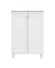 Παπουτσοθήκη-ντουλάπι Santo 10 ζεύγων σε λευκή απόχρωση 60x34.5x91.5εκ Υλικό: CLIPBOARD 16mm WITH PAPER WOOD 123-000255