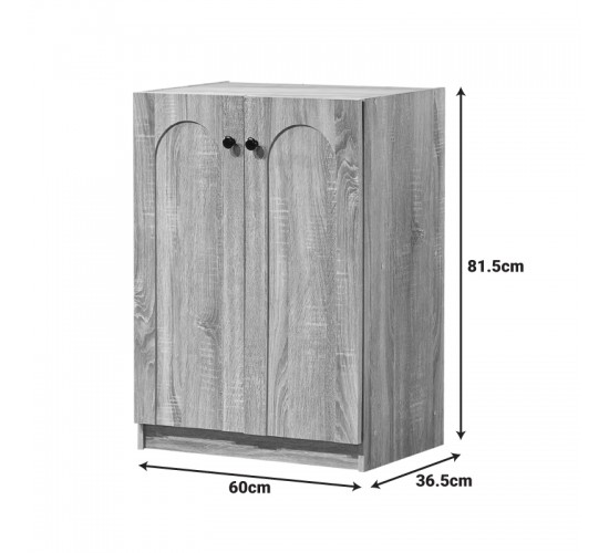 Παπουτσοθήκη-ντουλάπι Ambera σε sonoma απόχρωση 60x36.5x81.5εκ Υλικό: CLIPBOARD WITH 3D PAPER WOOD - MDF 123-000263