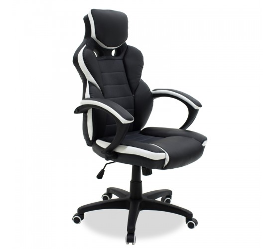 Καρέκλα γραφείου εργασίας GARMIN - Bucket PU μαύρο-λευκό Υλικό: PU 126-000016