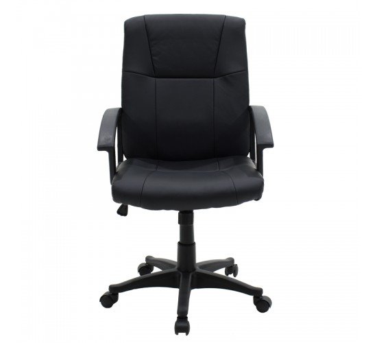 Καρέκλα γραφείου εργασίας LENNON τεχνόδερμα μαύρο Υλικό: PU 126-000017