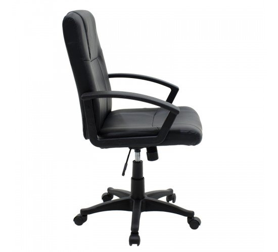 Καρέκλα γραφείου εργασίας LENNON τεχνόδερμα μαύρο Υλικό: PU 126-000017