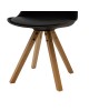 Καρέκλα Caron PP μαύρο-φυσικό πόδι Υλικό: PU. PP. Beech solid wood leg 127-000010