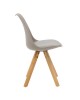 Καρέκλα Caron PP γκρι-φυσικό πόδι Υλικό: PU. PP. Beech solid wood leg 127-000011