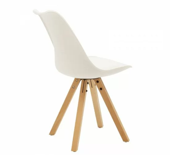 Καρέκλα Caron PP λευκό-φυσικό πόδι Υλικό: PU. PP. Beech solid wood leg 127-000012 Καρέκλα Caron PP λευκό-φυσικό πόδι Υλικό: PU. PP. Beech solid wood leg 127-000012