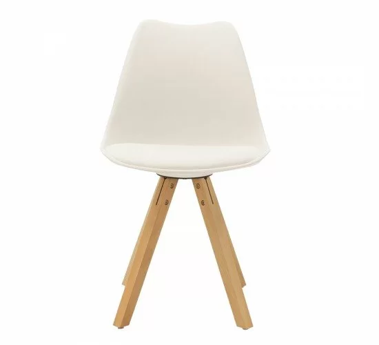 Καρέκλα Caron PP λευκό-φυσικό πόδι Υλικό: PU. PP. Beech solid wood leg 127-000012 Καρέκλα Caron PP λευκό-φυσικό πόδι Υλικό: PU. PP. Beech solid wood leg 127-000012