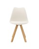 Καρέκλα Caron PP λευκό-φυσικό πόδι Υλικό: PU. PP. Beech solid wood leg 127-000012