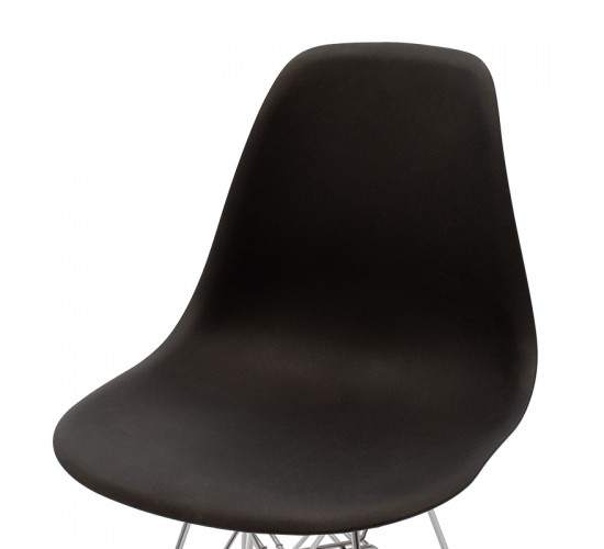 Καρέκλα Adelle PP μαύρο-inox πόδι Υλικό: PP. INOX LEG 127-000013