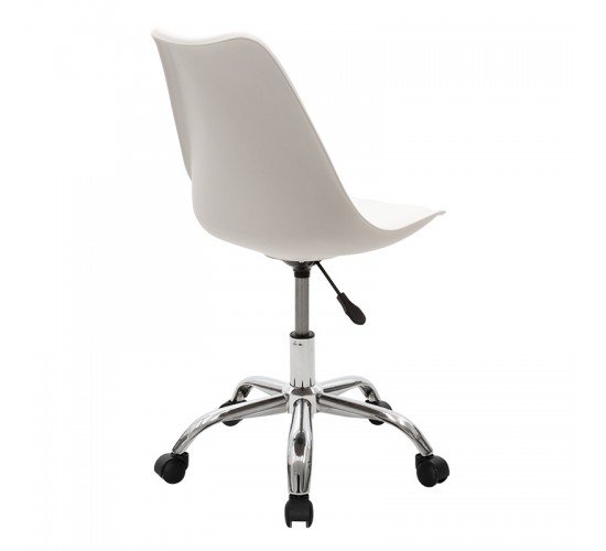 Καρέκλα γραφείου εργασίας Gaston II PP-PU λευκό Υλικό: PP. PU. METAL 127-000023