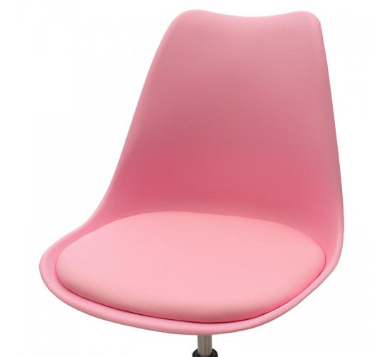 Καρέκλα γραφείου εργασίας Gaston II PP-PU ροζ Υλικό: PP. PU. METAL 127-000025