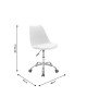 Καρέκλα γραφείου εργασίας Gaston II PP-PU γκρι Υλικό: PP. PU. METAL 127-000026