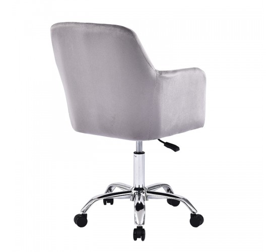 Καρέκλα γραφείου εργασίας Xever βελούδο γκρι Υλικό: VELVET. METAL 127-000033