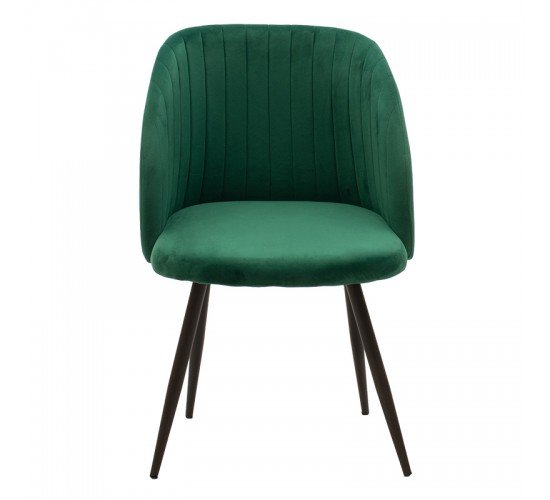 Πολυθρόνα Oasis βελούδο σκούρο πράσινο-μαύρο πόδι Υλικό: VELVET - METAL 127-000056