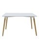 Τραπέζι Natali επιφάνεια MDF λευκό 120x80x75εκ Υλικό: MDF - BEECH WOOD - METAL 127-000079