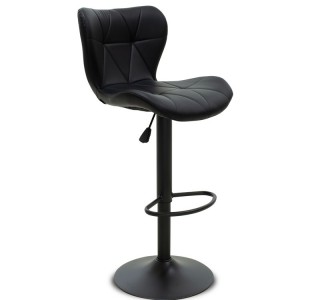 Σκαμπό μπαρ Coozy πτυσσόμενο μεταλλικό μαύρο ματ με pu χρώμα μαύρο Υλικό: METAL PU 127-000089