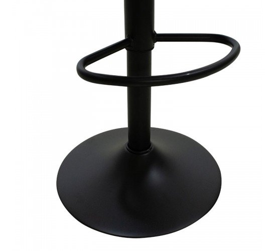 Σκαμπό μπαρ Coozy πτυσσόμενο μεταλλικό μαύρο ματ με pu χρώμα μαύρο Υλικό: METAL PU 127-000089