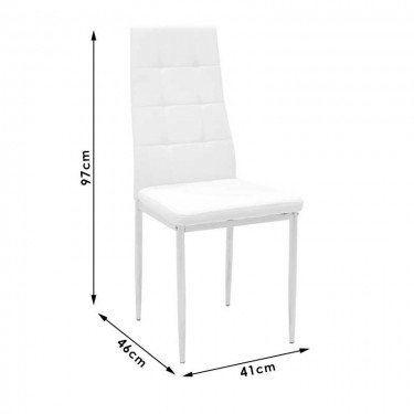 Καρέκλα Cube PU γκρι-πόδι χρωμίου Υλικό: METAL. PU 127-000111