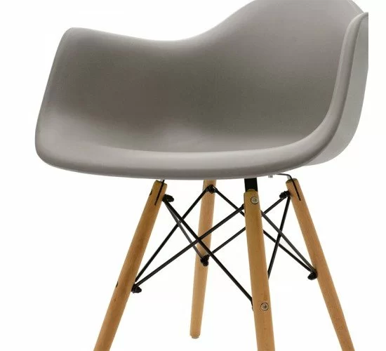 Πολυθρόνα Julita PP γκρι-φυσικό πόδι Υλικό: PP 2850g/m³ - BEECH WOOD 127-000124 Πολυθρόνα Julita PP γκρι-φυσικό πόδι Υλικό: PP 2850g/m³ - BEECH WOOD 127-000124