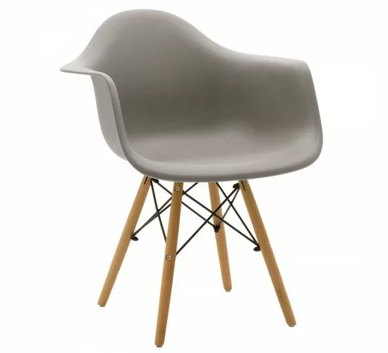 Πολυθρόνα Julita PP γκρι-φυσικό πόδι Υλικό: PP 2850g/m³ - BEECH WOOD 127-000124 Πολυθρόνα Julita PP γκρι-φυσικό πόδι Υλικό: PP 2850g/m³ - BEECH WOOD 127-000124
