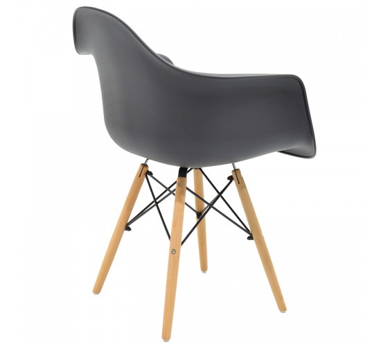 Πολυθρόνα Julita PP μαύρο-φυσικό πόδι Υλικό: PP 2850g/m³ - BEECH WOOD 127-000126 Πολυθρόνα Julita PP μαύρο-φυσικό πόδι Υλικό: PP 2850g/m³ - BEECH WOOD 127-000126