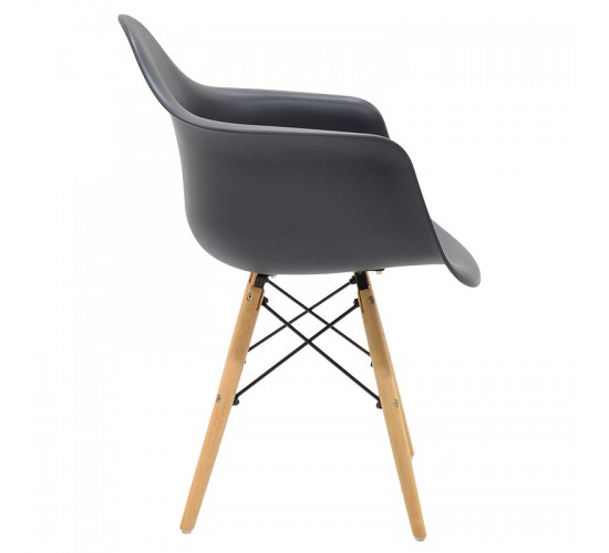 Πολυθρόνα Julita PP μαύρο-φυσικό πόδι Υλικό: PP 2850g/m³ - BEECH WOOD 127-000126 Πολυθρόνα Julita PP μαύρο-φυσικό πόδι Υλικό: PP 2850g/m³ - BEECH WOOD 127-000126