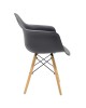 Πολυθρόνα Julita PP μαύρο-φυσικό πόδι Υλικό: PP 2850g/m³ - BEECH WOOD 127-000126 Πολυθρόνα Julita PP μαύρο-φυσικό πόδι Υλικό: PP 2850g/m³ - BEECH WOOD 127-000126