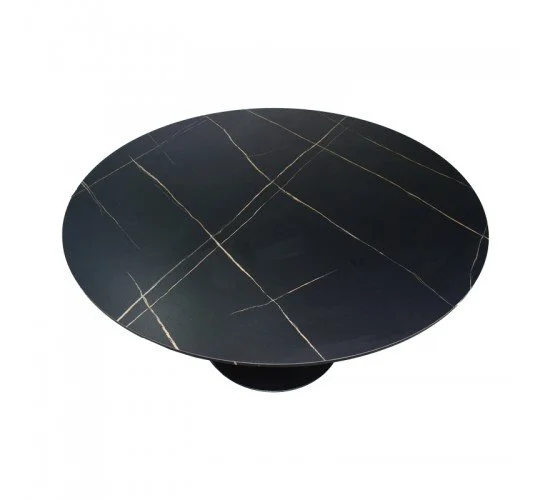 Τραπέζι Balou I MDF μαύρο μαρμάρου Φ120x75εκ Υλικό: MDF - METAL 127-000166 Τραπέζι Balou I MDF μαύρο μαρμάρου Φ120x75εκ Υλικό: MDF - METAL 127-000166